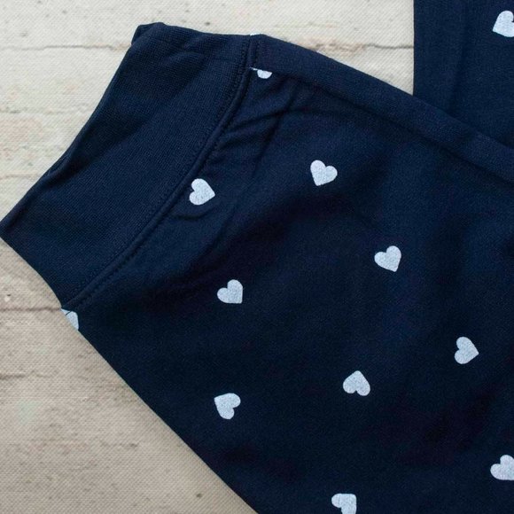 NWT J. Crew Mini Heart Joggers in Antique Navy size L - Picture 2 of 5